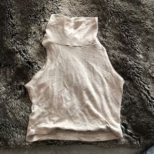American Apparel Taupe turtleneck Crop top